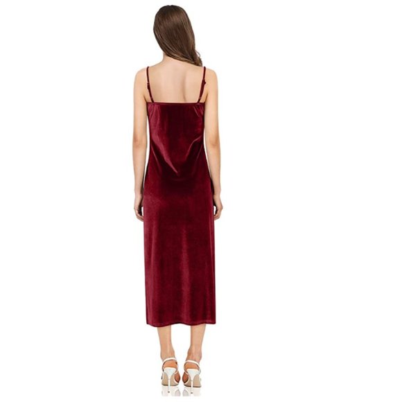 Red Tank Dress with Pockets - Picture 3 of 8